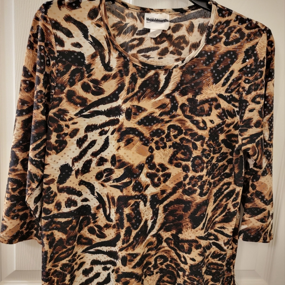 Womens Leopard Print Blouse